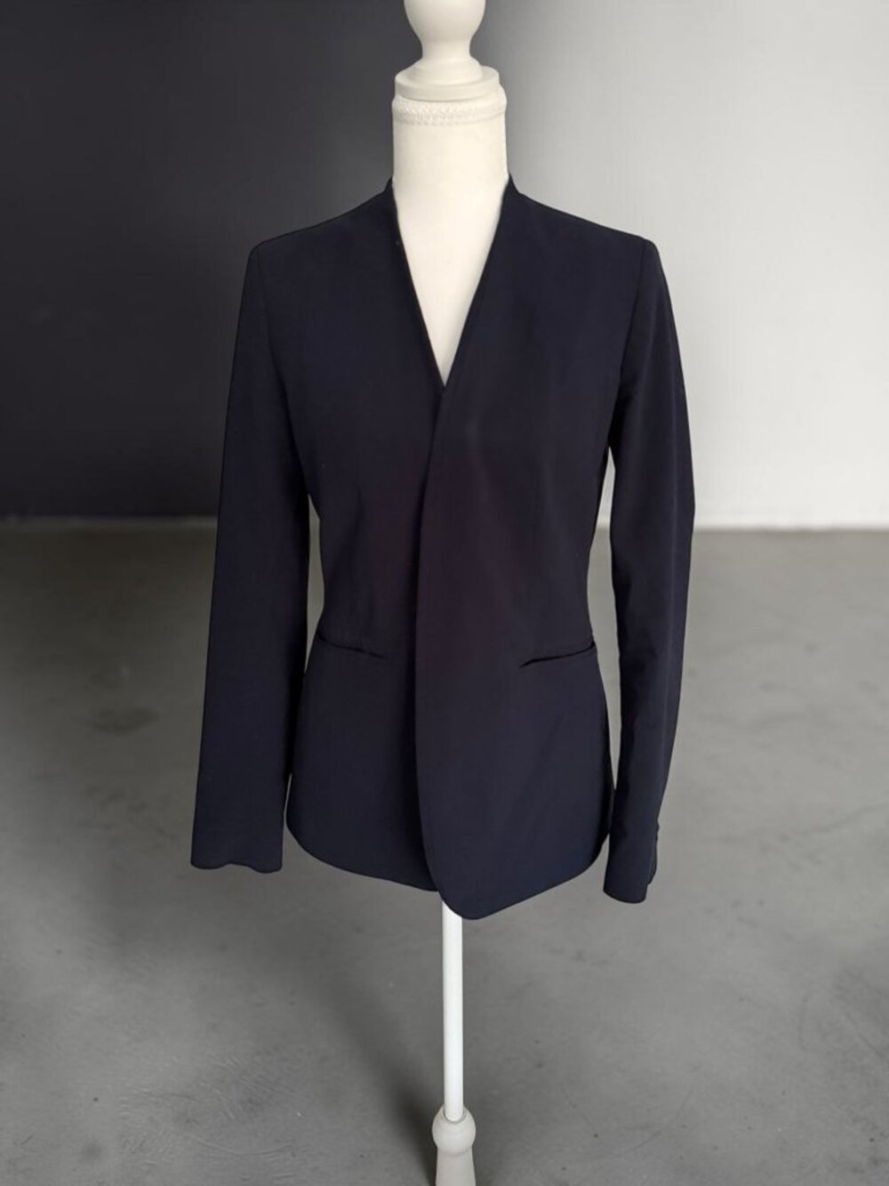 BAR III Womens Navy Blue Jacket Blazer Size XS
